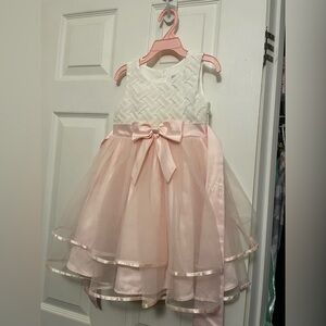 Rare Editions Ivory and Blush Formal Dress